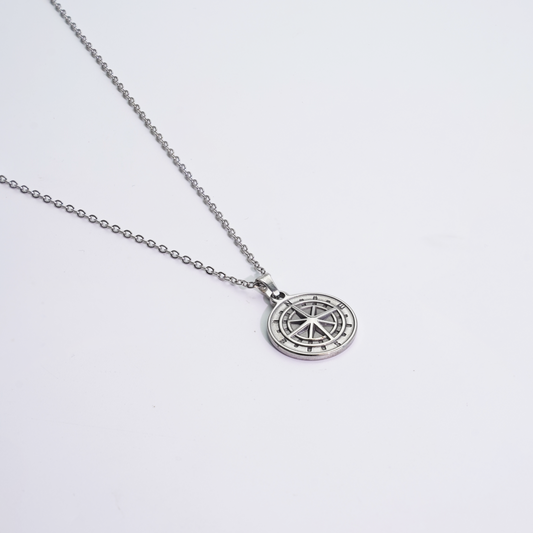 Silver Compass Pendant