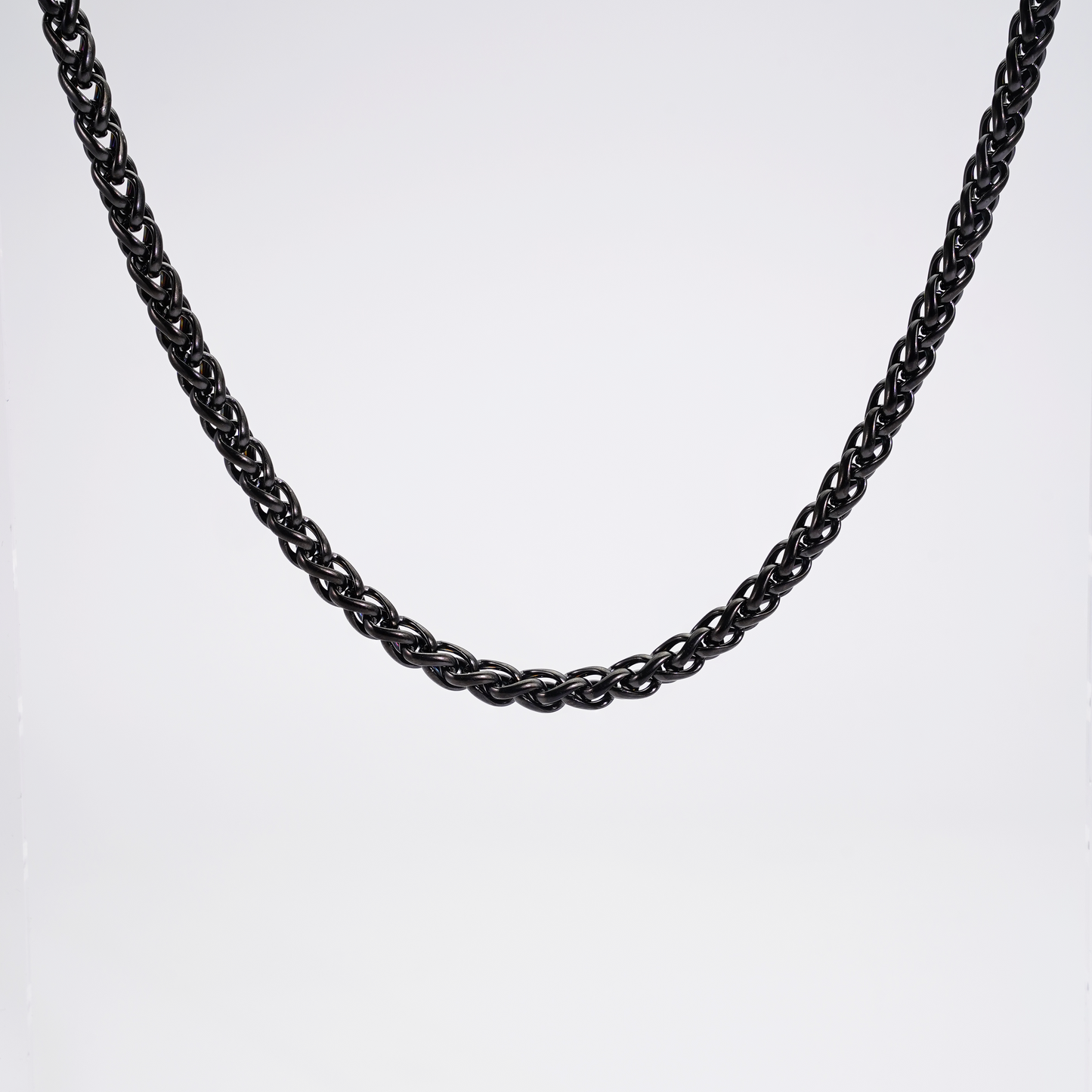 6mm Wheat Chain Black