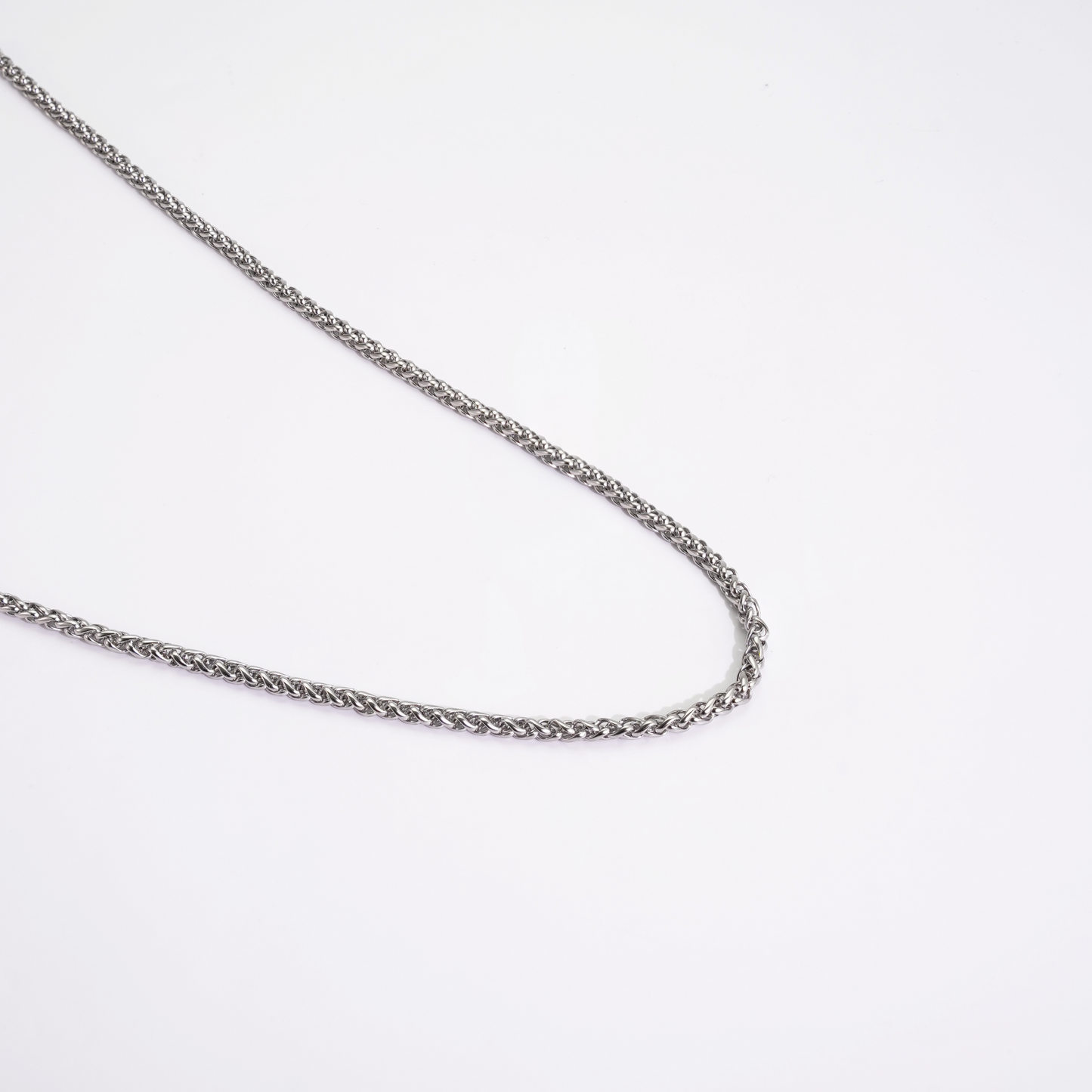 4mm Wheat Chain Silver