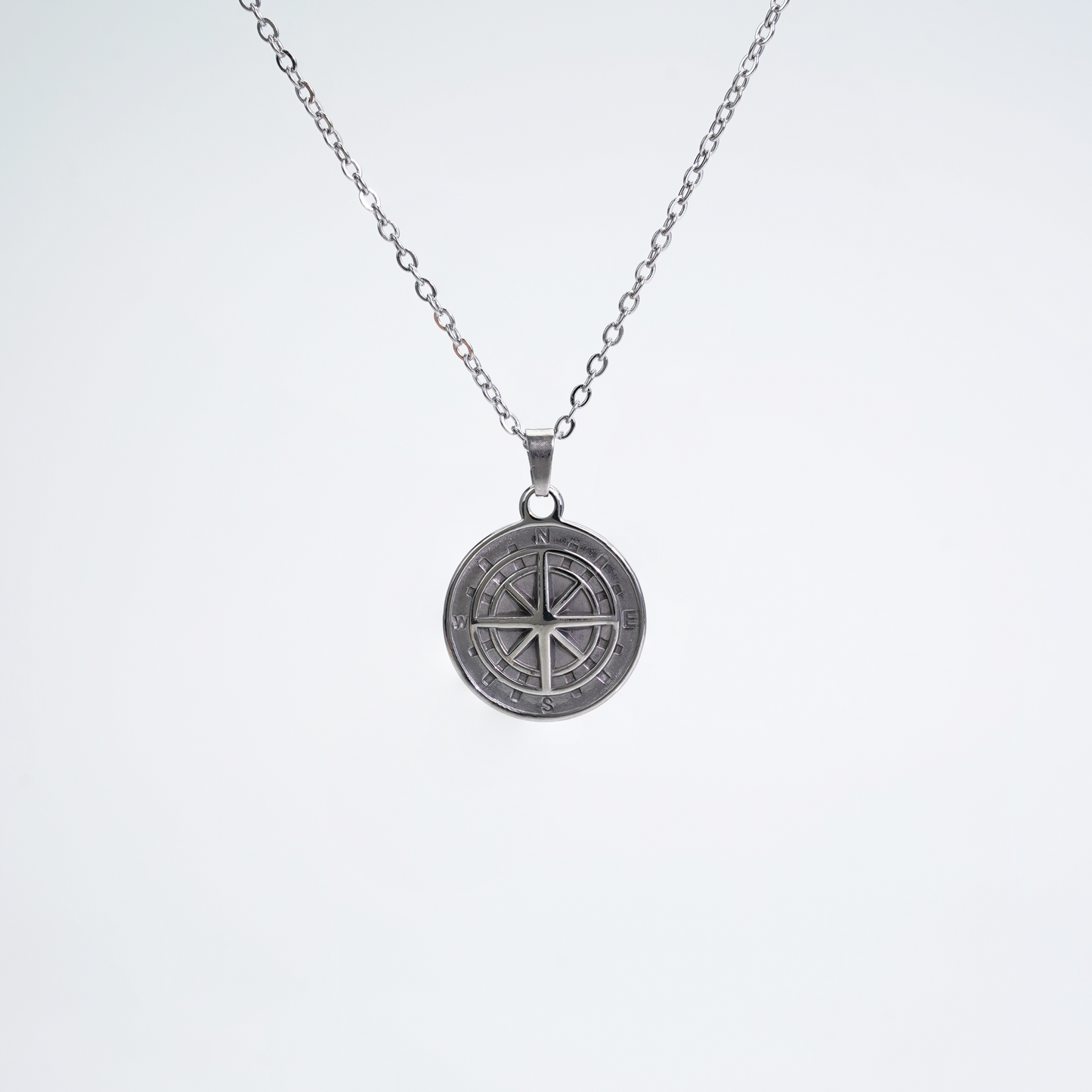 Silver Compass Pendant