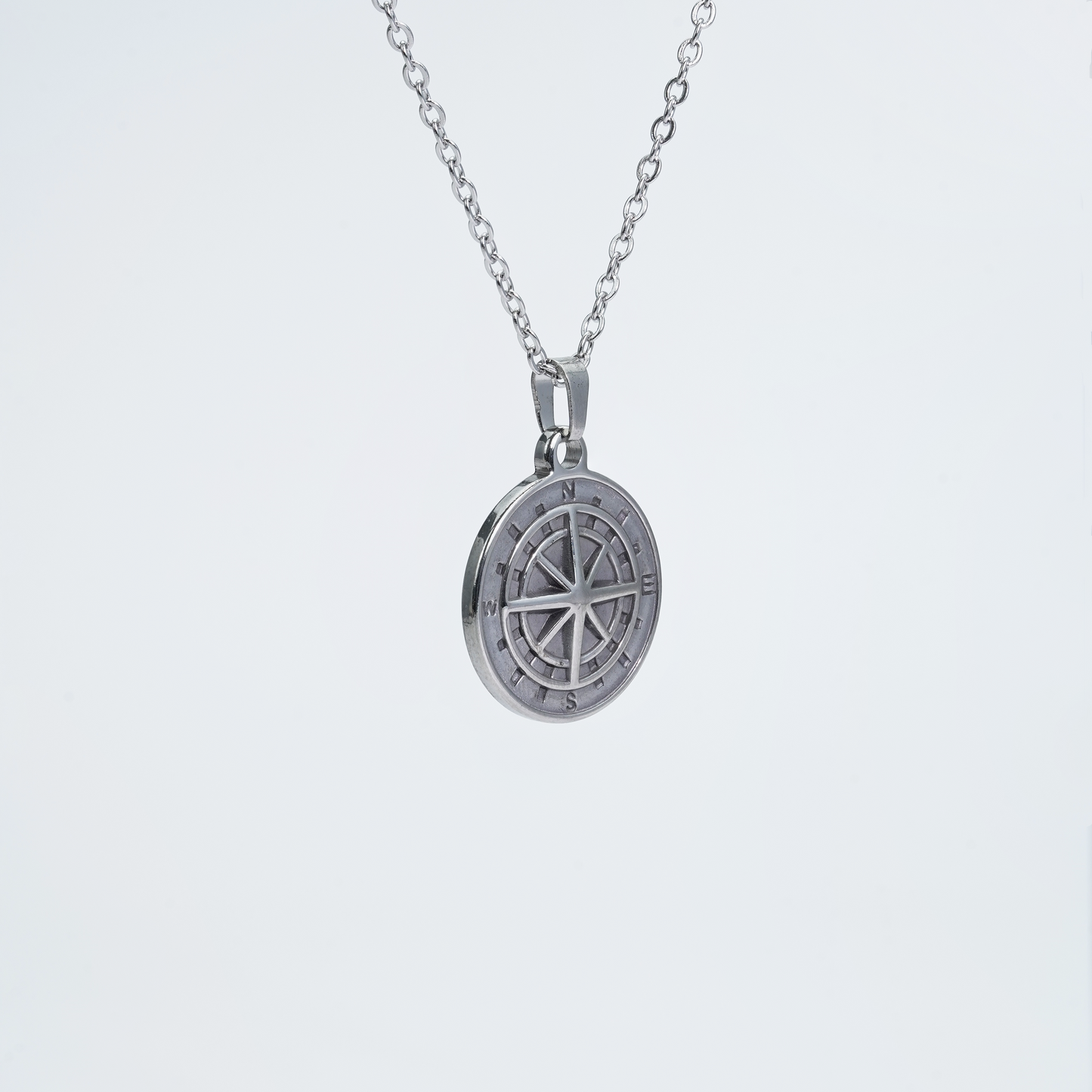 Silver Compass Pendant