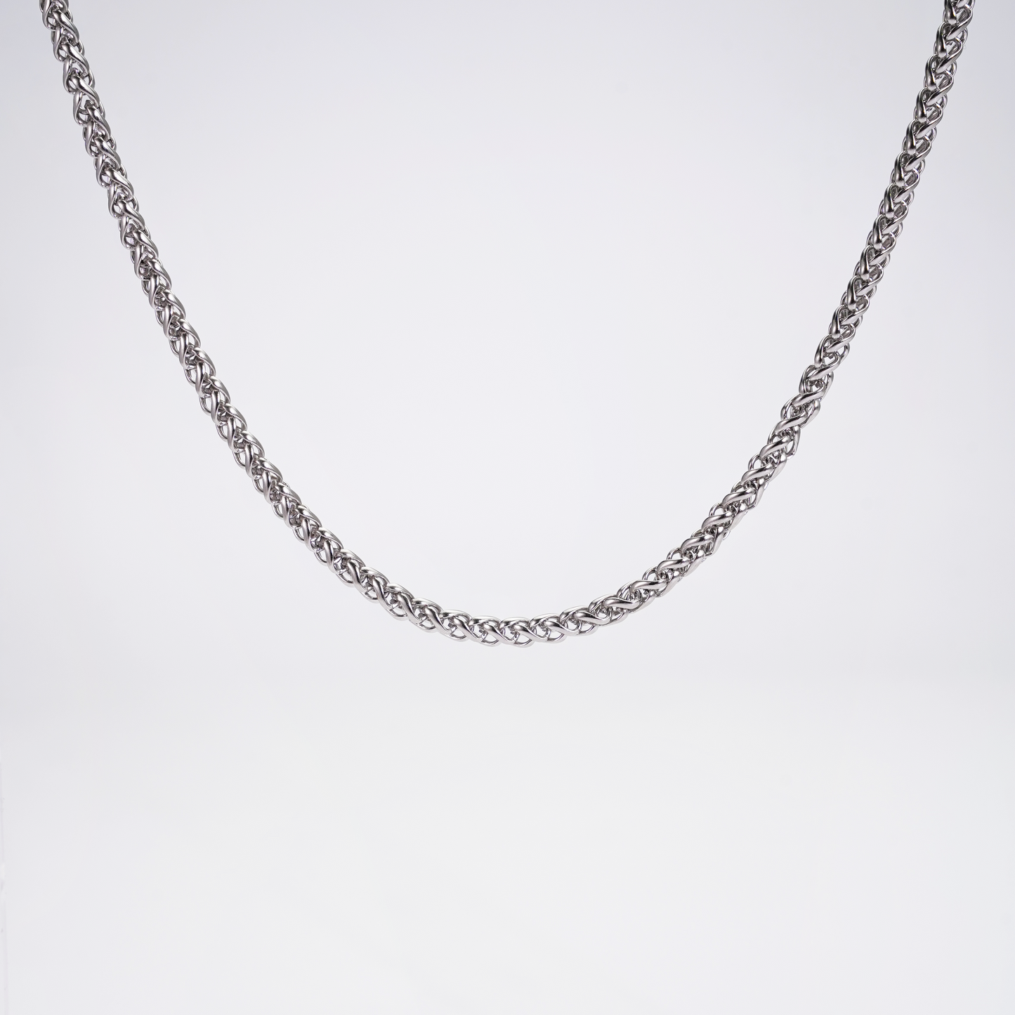 4mm Wheat Chain Silver