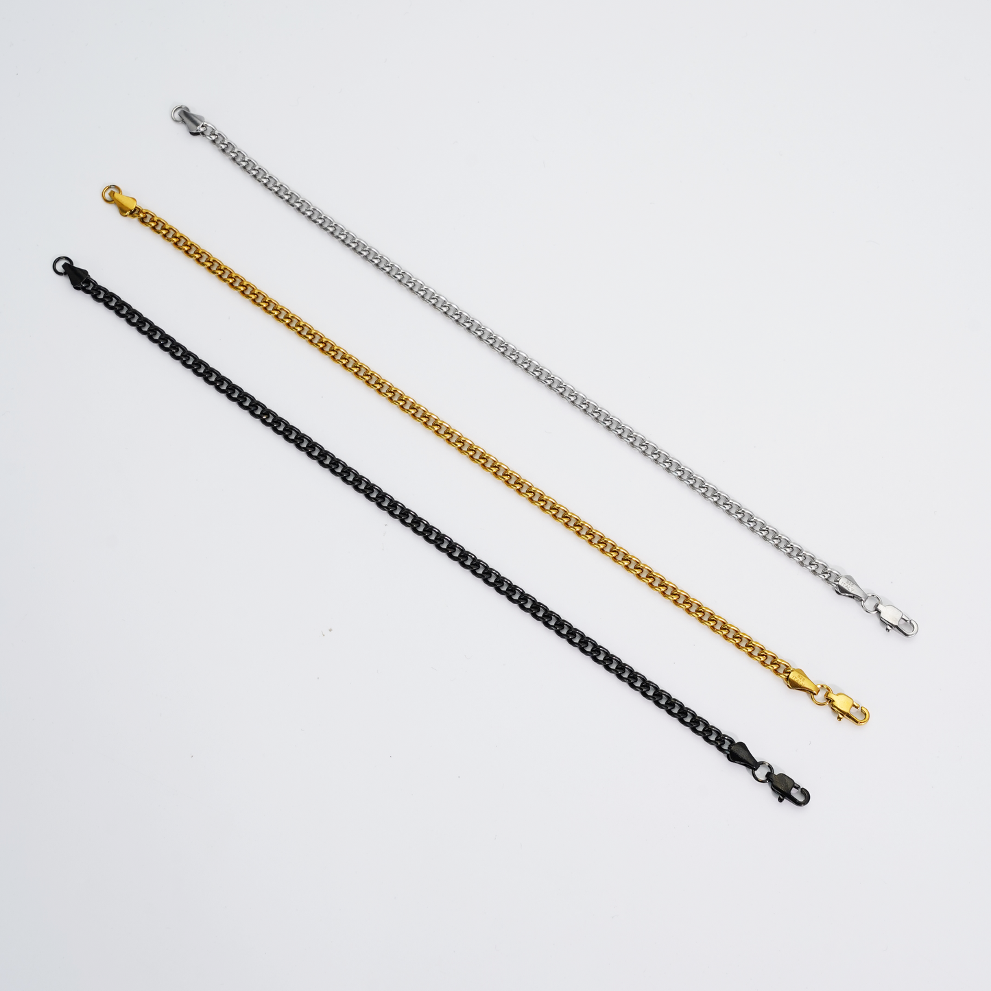 Cuban Bracelet Silver 4mm