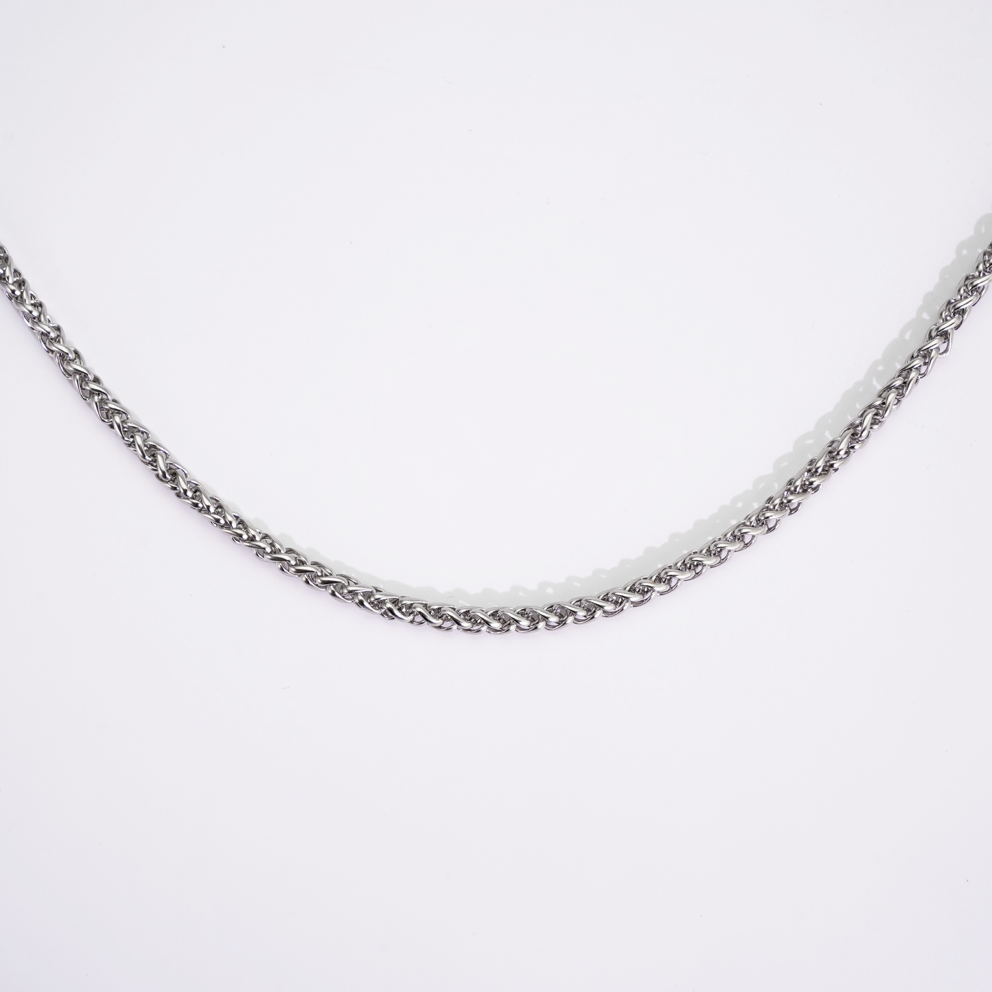 4mm Wheat Chain Silver