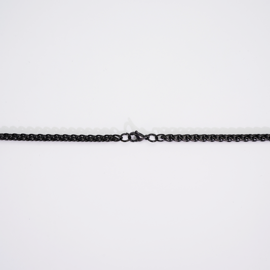 4mm Wheat Chain Black