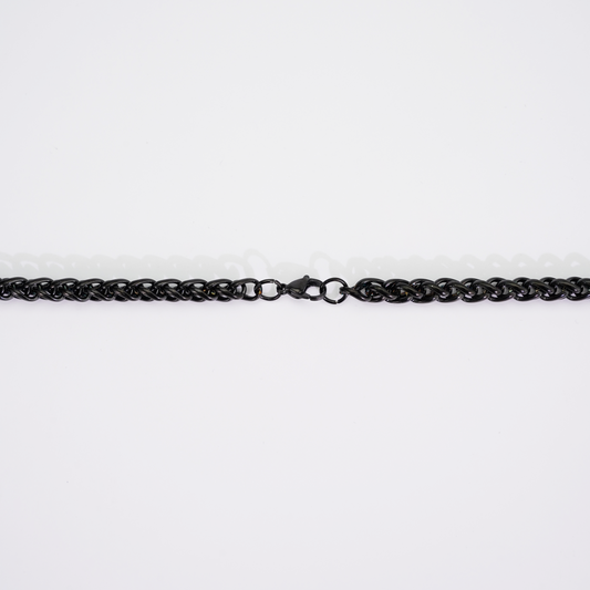 6mm Wheat Chain Black