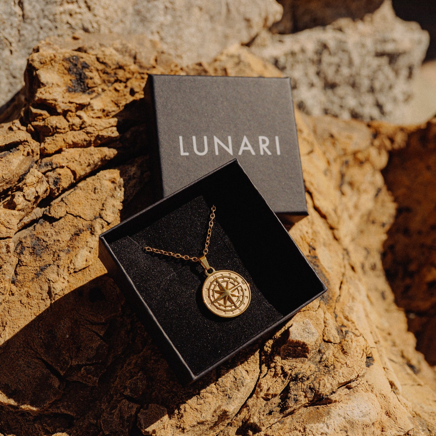 Gold Compass Pendant