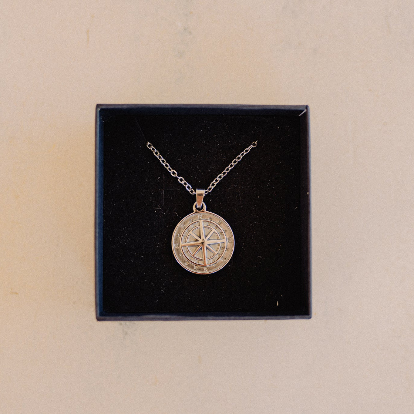 Silver Compass Pendant