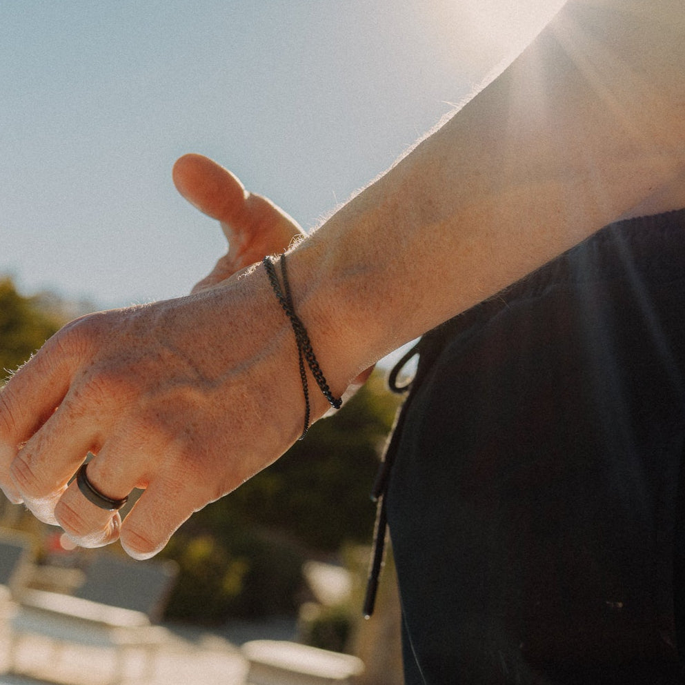 Cuban Bracelet Black 2mm