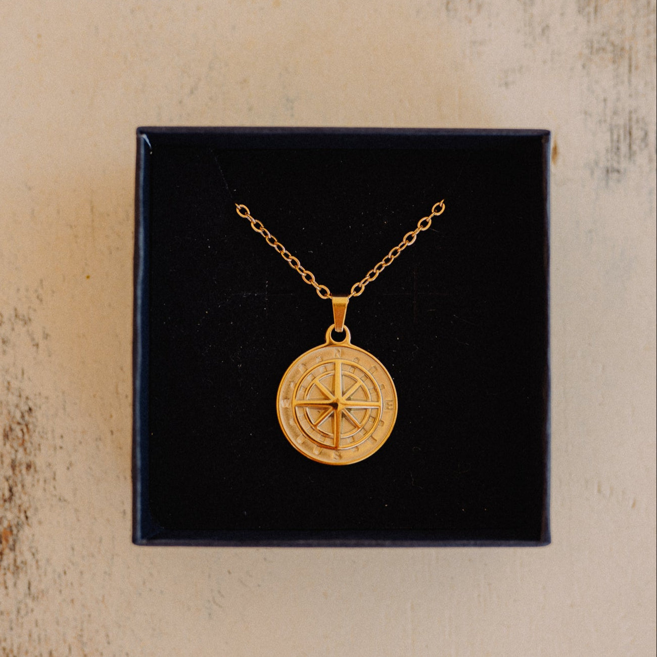 Gold Compass Pendant