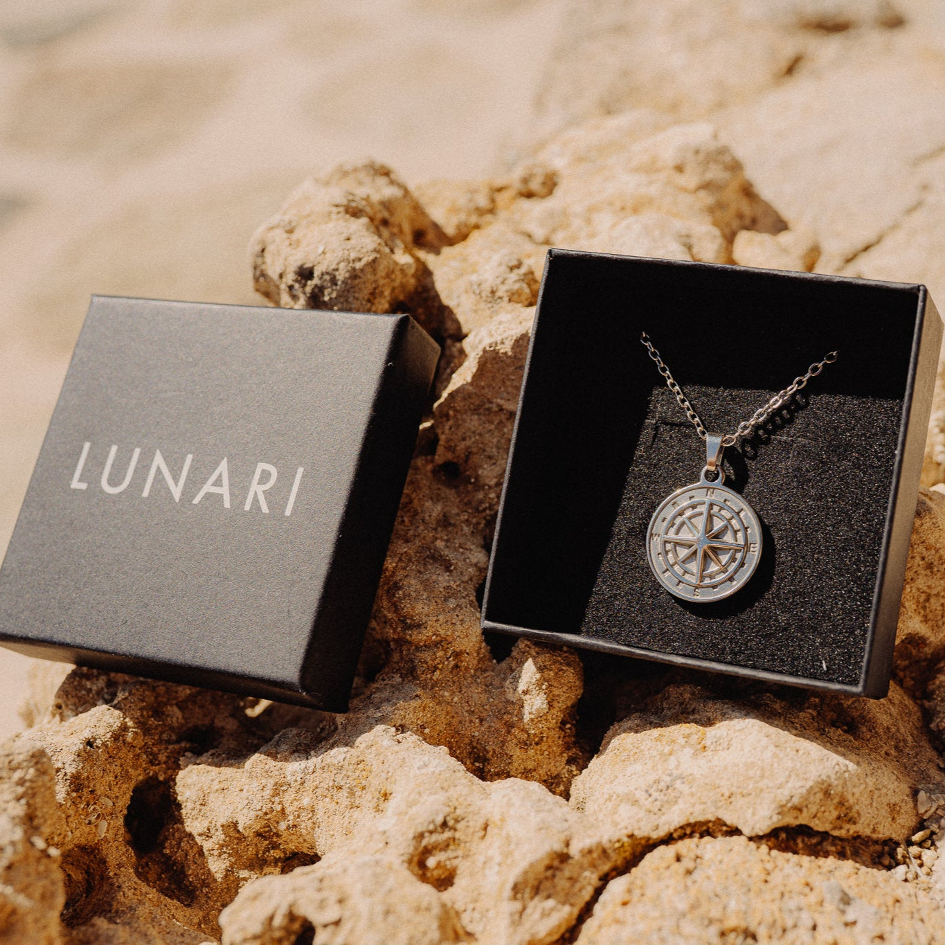 Silver Compass Pendant