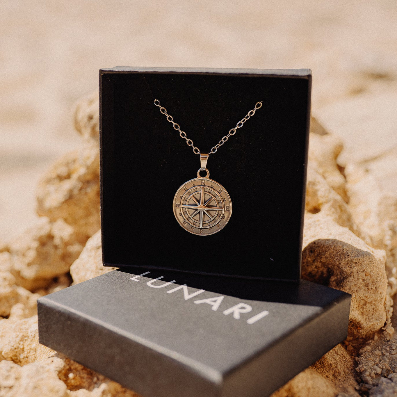 Silver Compass Pendant