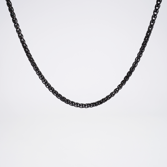 4mm Wheat Chain Black