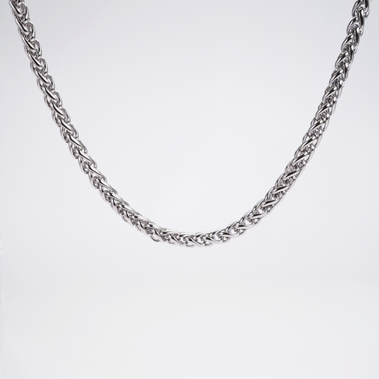 6mm Wheat Chain Silver