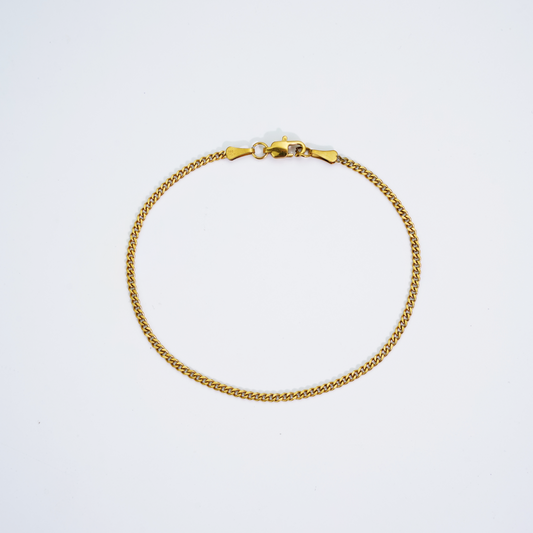 Cuban Bracelet Gold 2mm