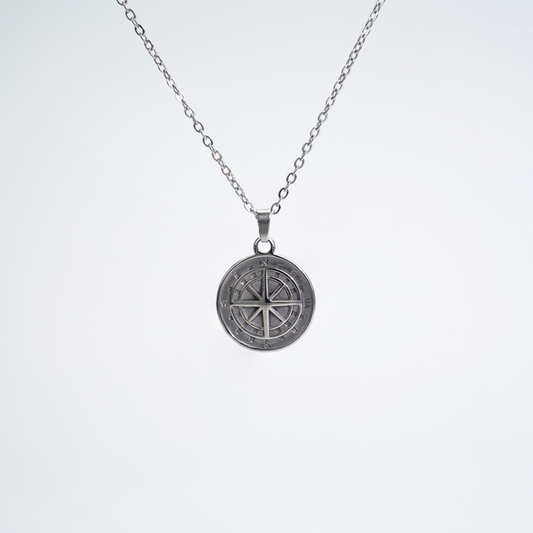 Silver Compass Pendant