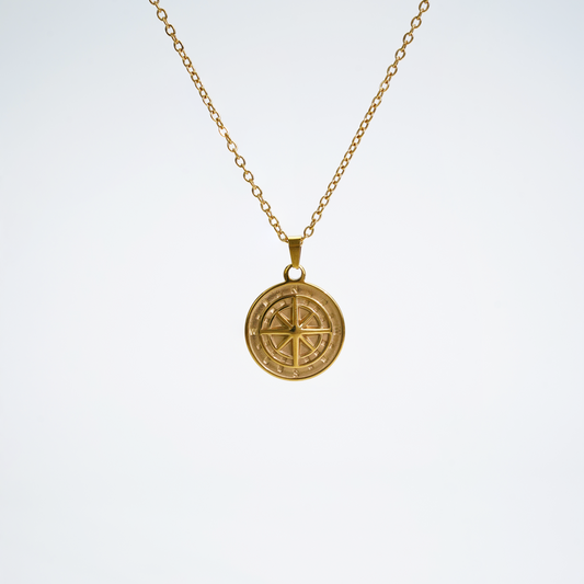 Gold Compass Pendant