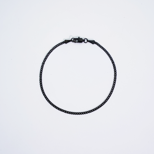Cuban Bracelet Black 2mm